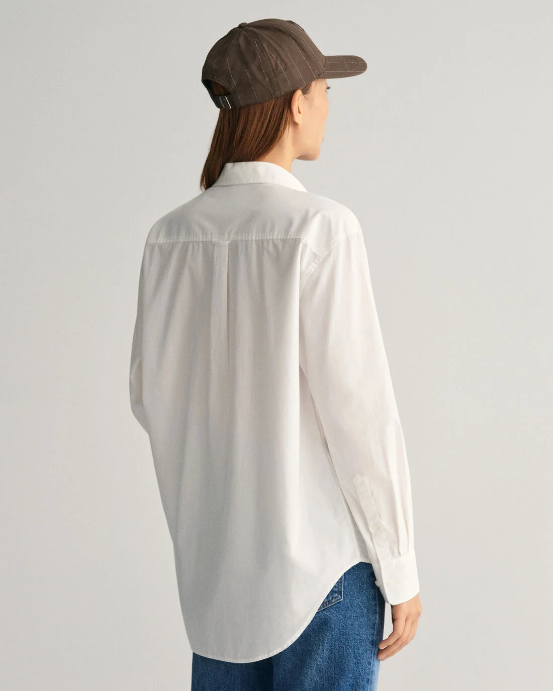 Pure White Relaxed Fit Poplin Shirt