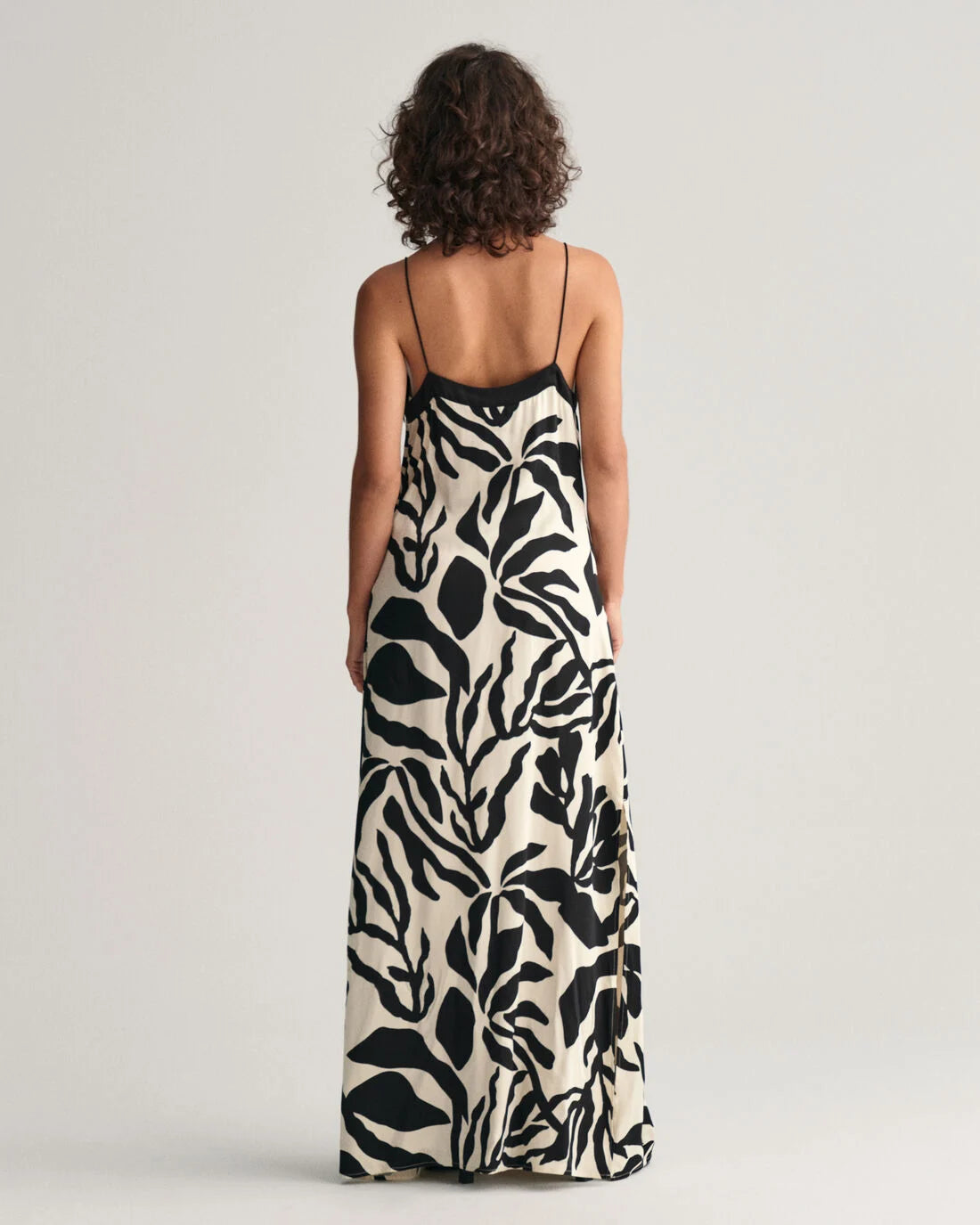 Palm Print Strappy Dress