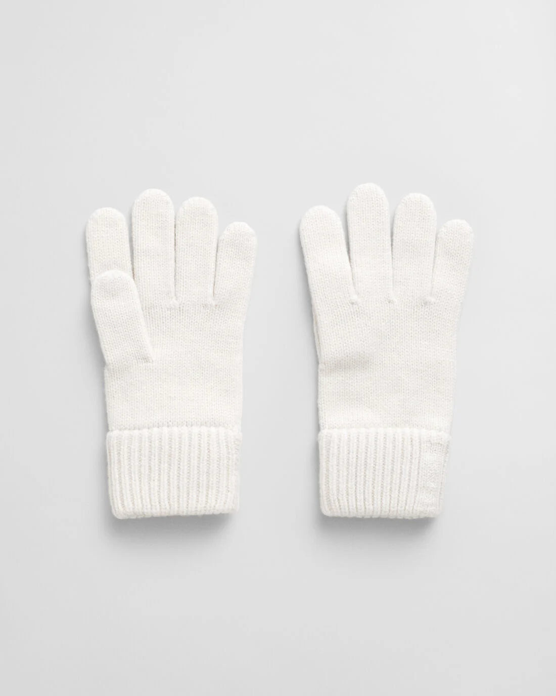 Knitted Wool Gloves - Cream