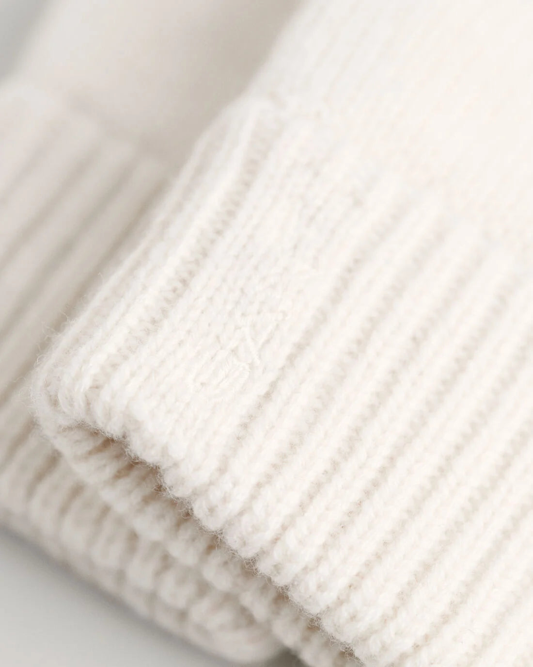 Knitted Wool Gloves - Cream