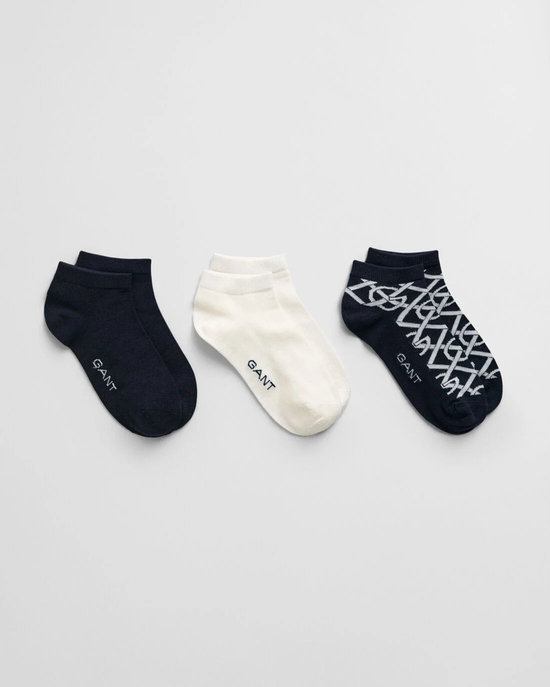 3-Pack Monogram Ankle Socks
