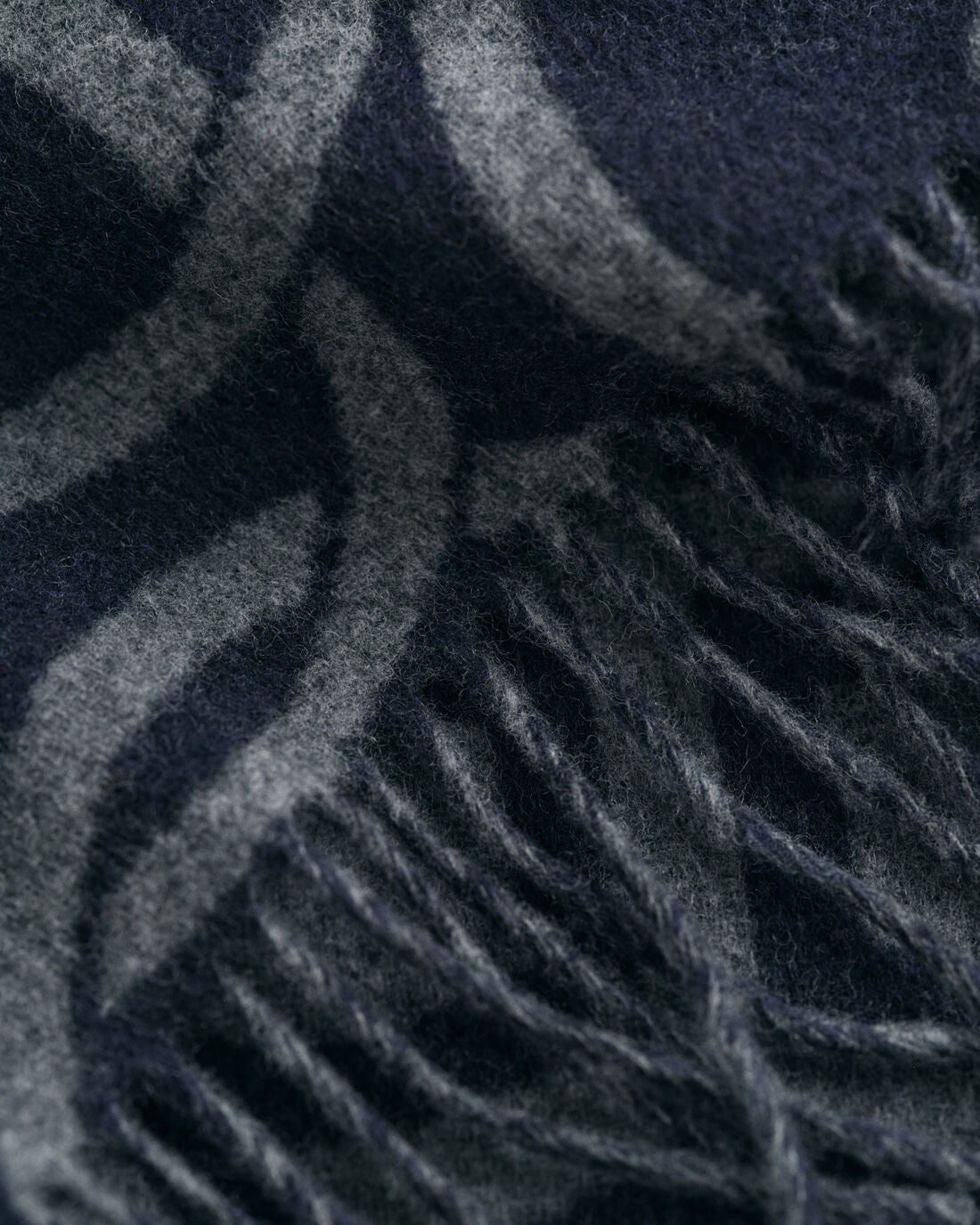 G Pattern Wool Scarf - Evening Blue