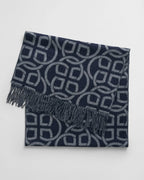 G Pattern Wool Scarf - Evening Blue
