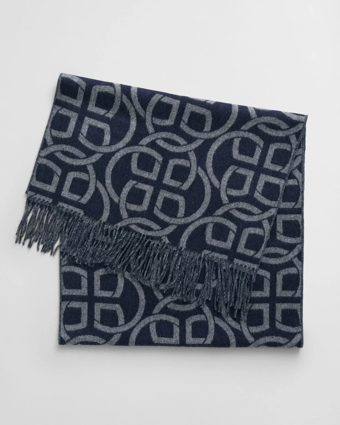 G Pattern Wool Scarf - Evening Blue