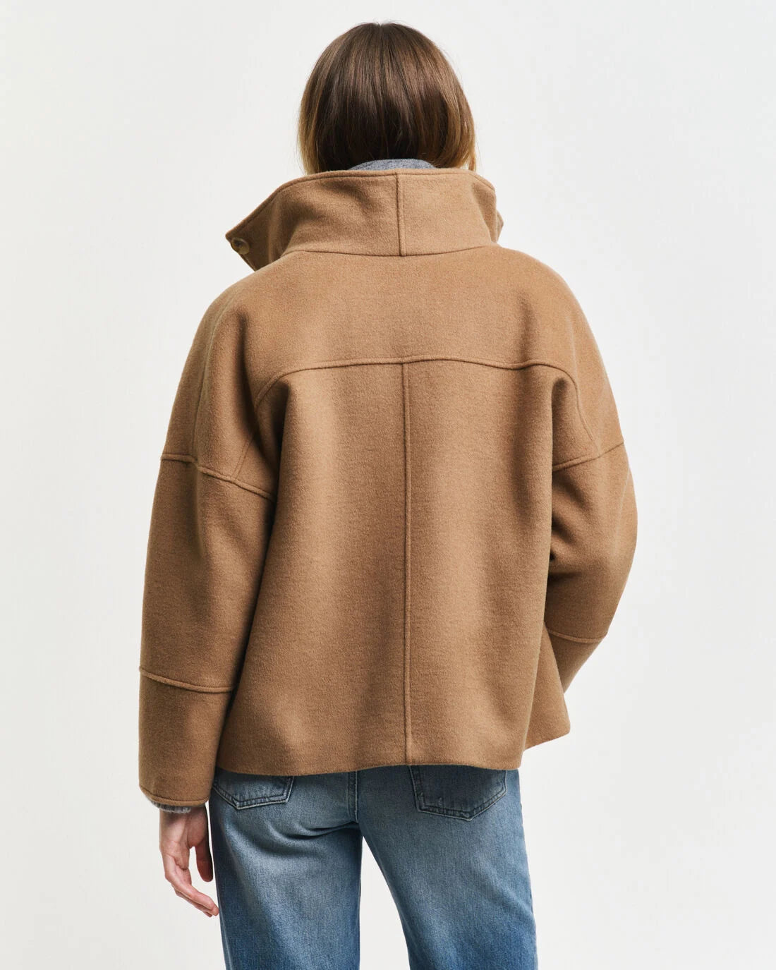 Cropped Wool Jacket Camel by GANT at LoLo Co Boutique