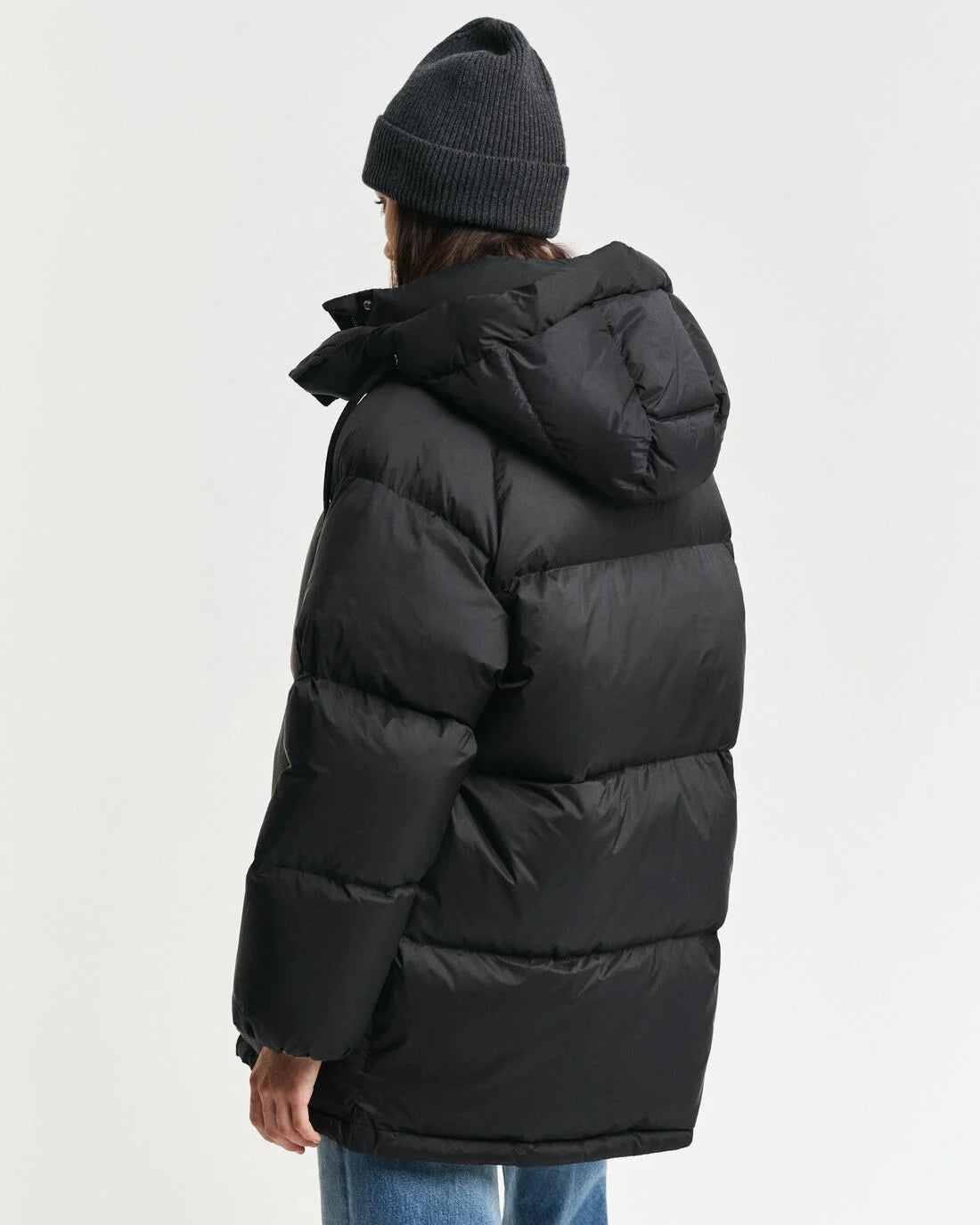 Mid Length Down Jacket - Black