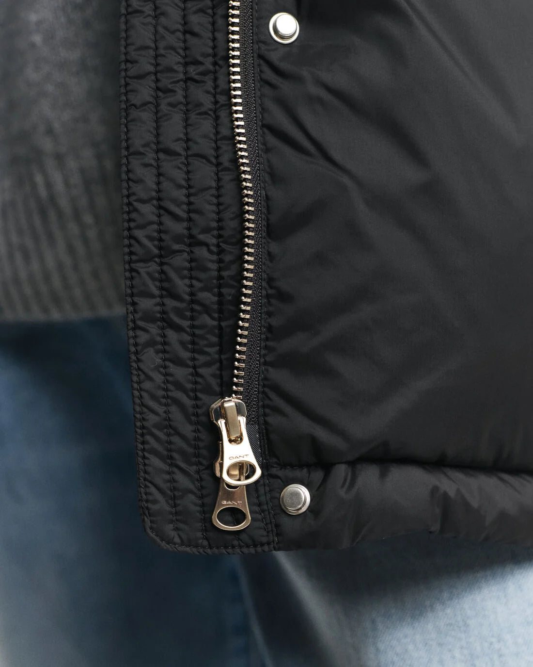 Mid Length Down Jacket - Black