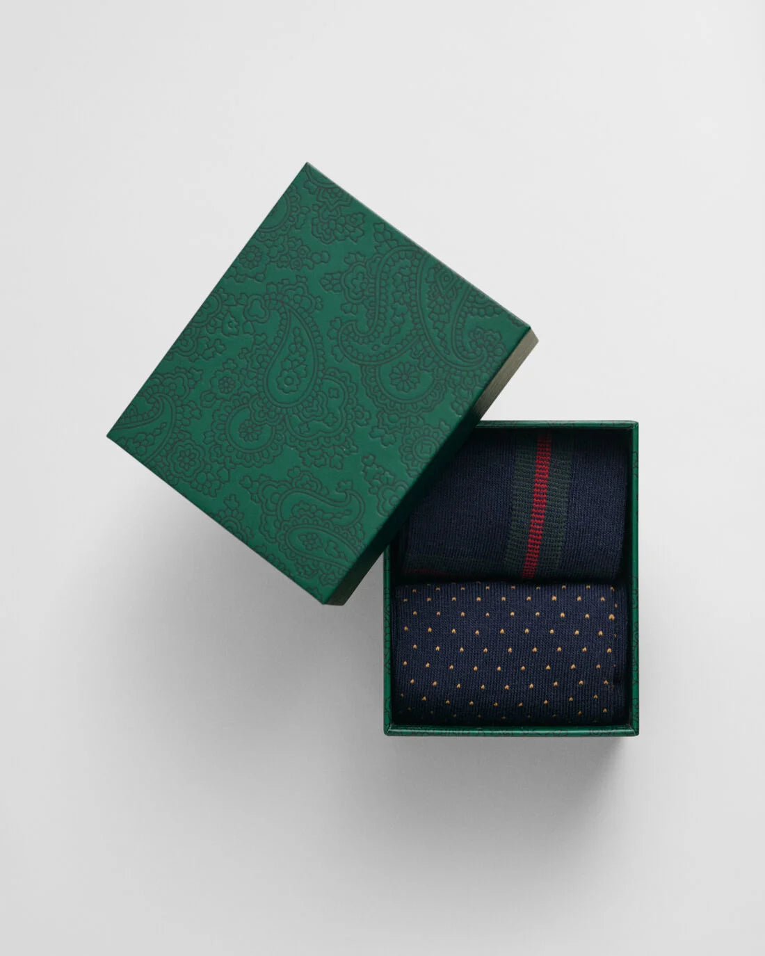 2 Pack Checked & Dotted Socks Gift Box