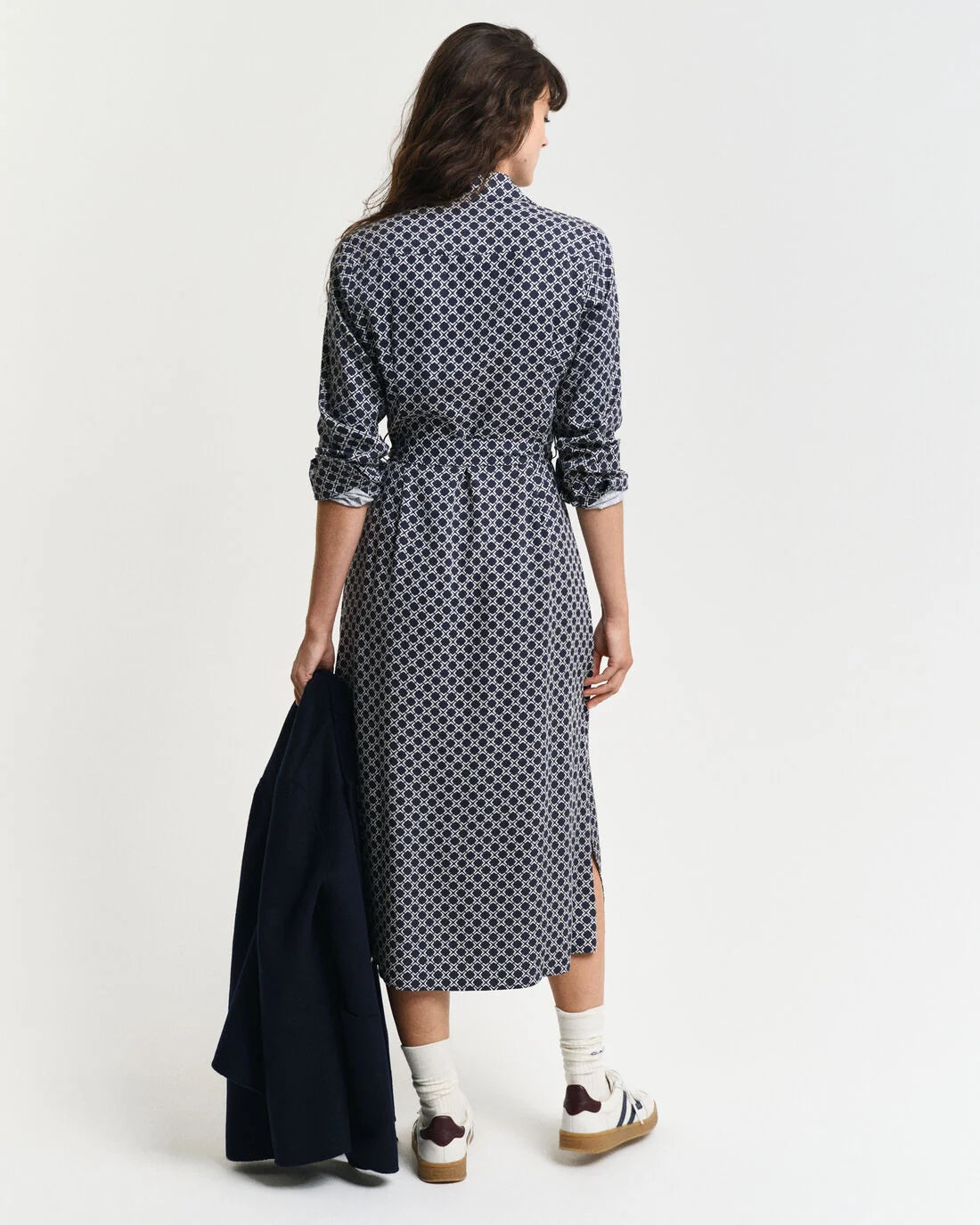 Geometric Print Shirt Dress