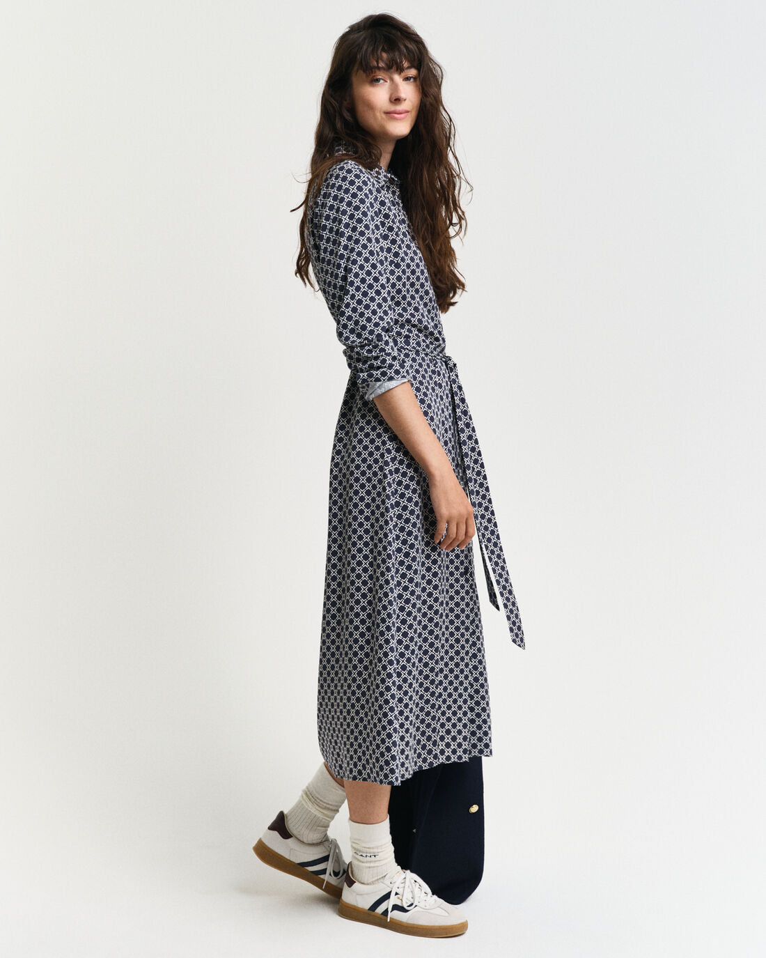 Geometric Print Shirt Dress