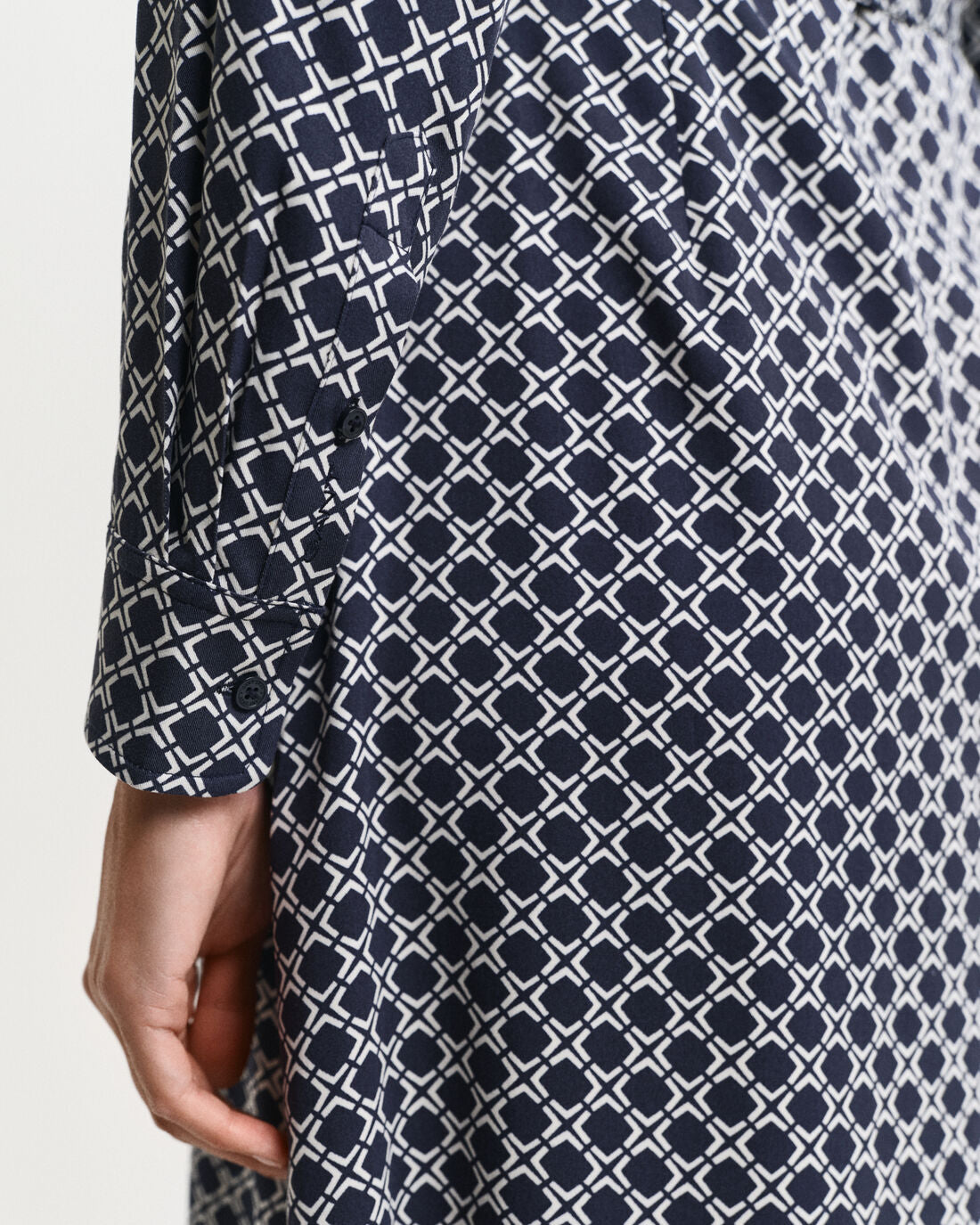 Geometric Print Shirt Dress