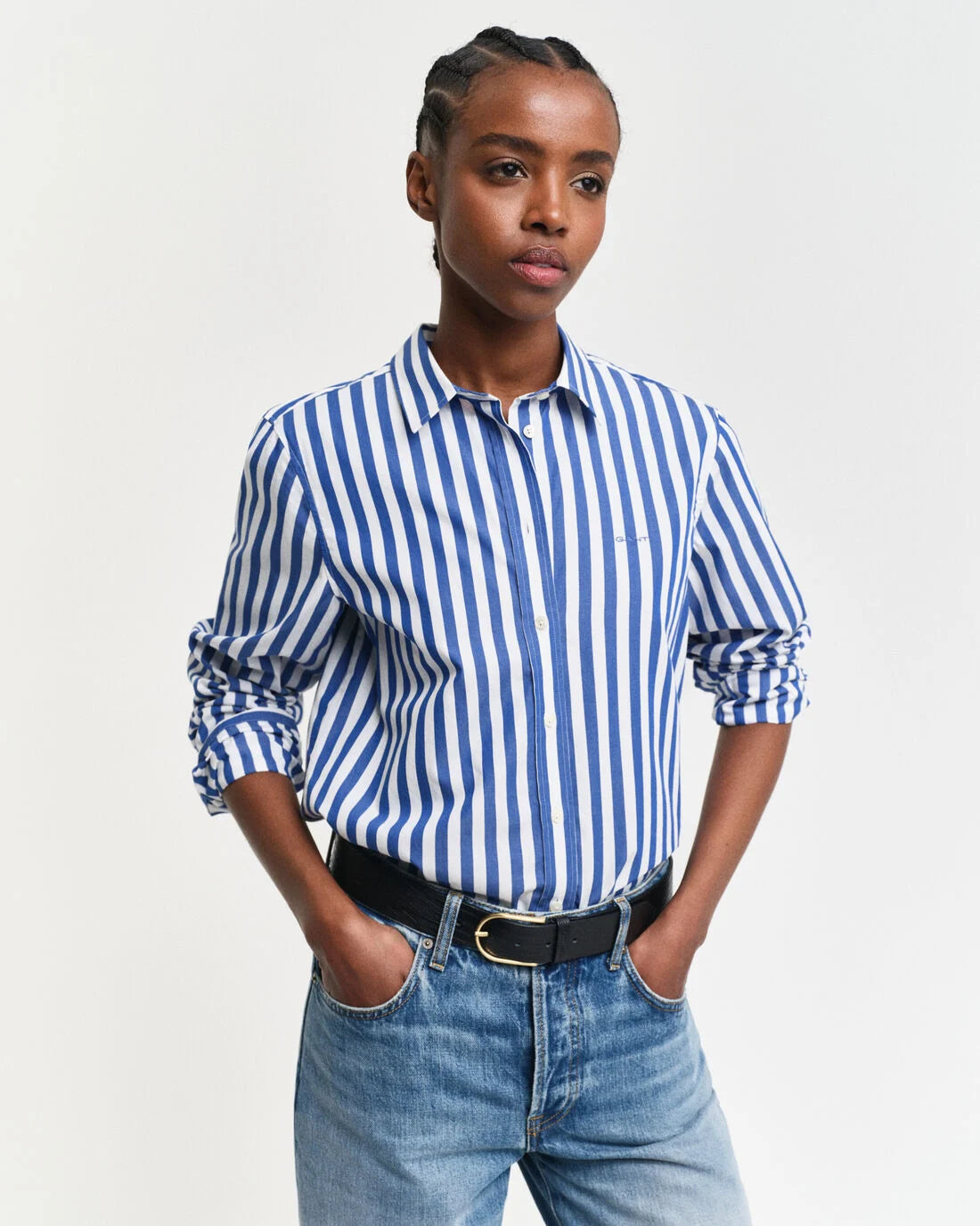 Regular Fit Wide Striped Poplin Shirt