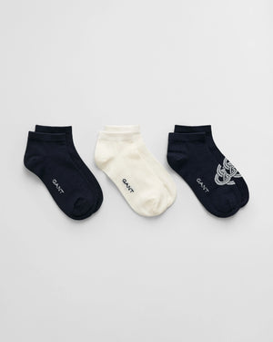 GANT 3-Pack Monogram Ankle Socks