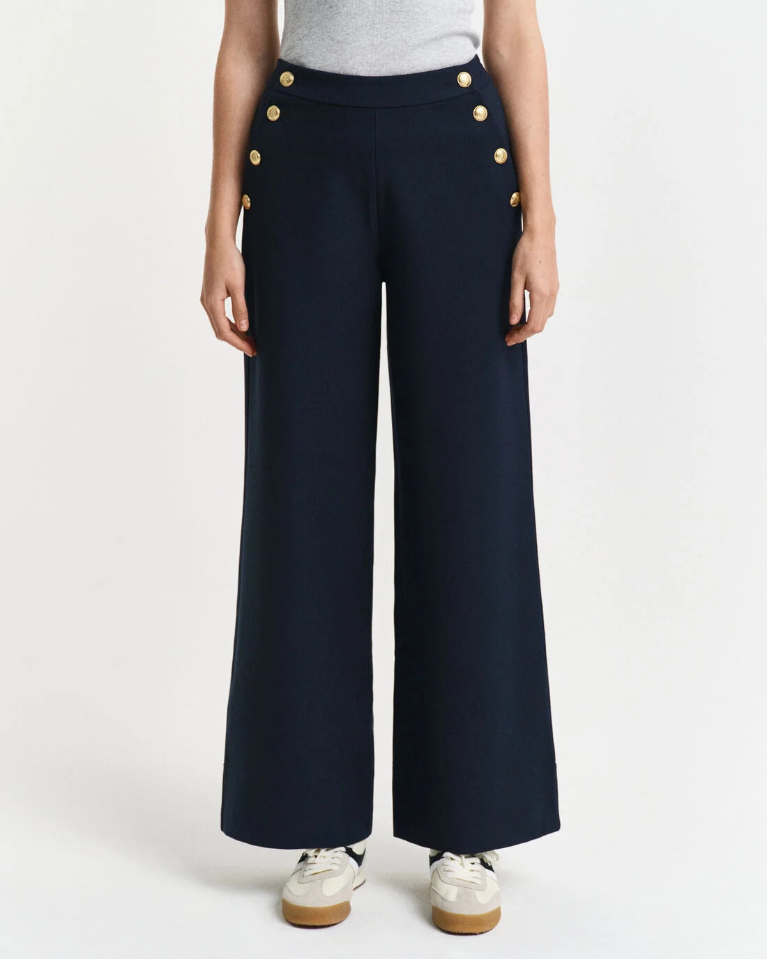 Button High Rise Pants