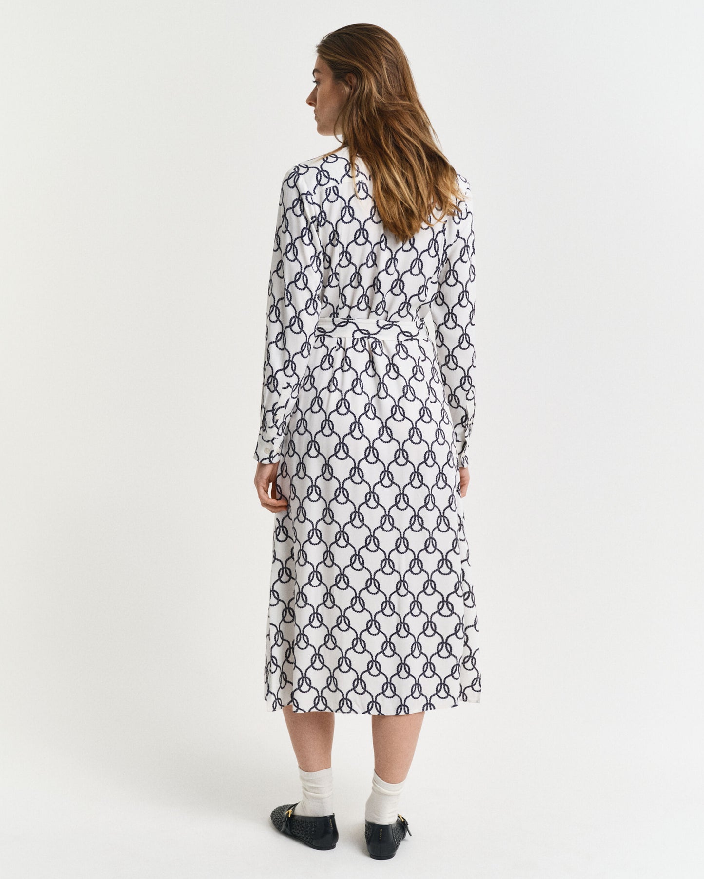 Rope Print Shirt Dress