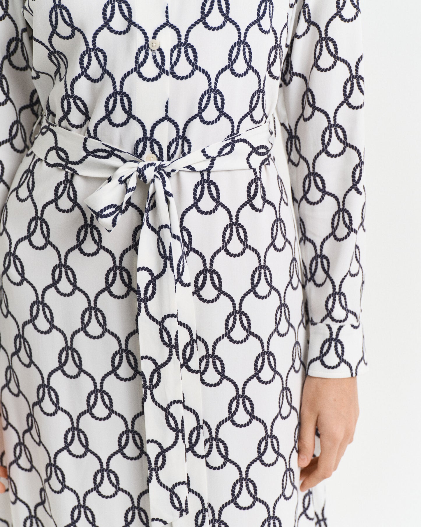 Rope Print Shirt Dress