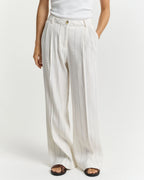 Pinstriped Linen Trousers