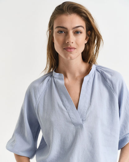 Linen Short Sleeve Blouse
