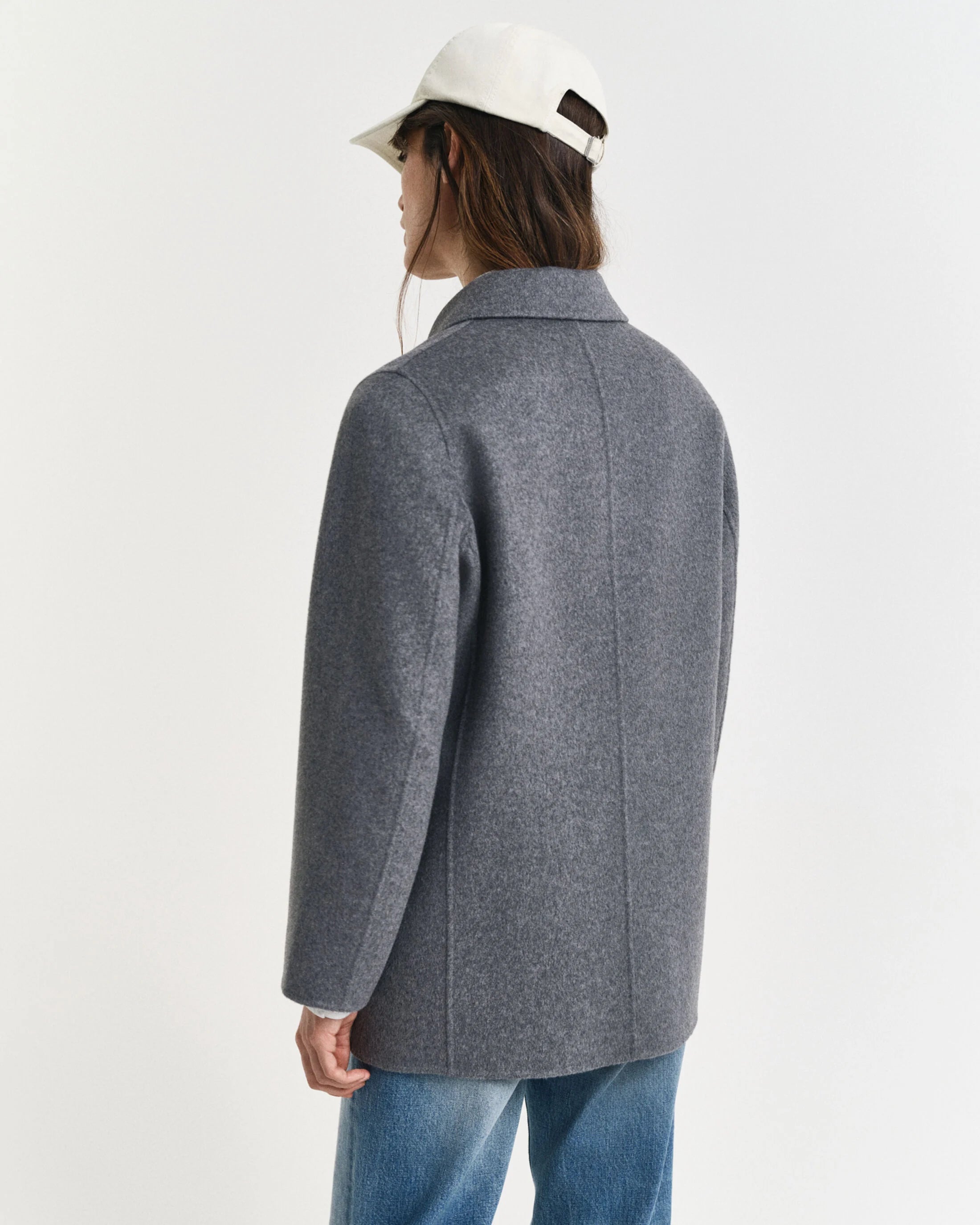 Handstitched Detail Pea Coat