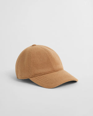 Lustrous Melton Camel Cap