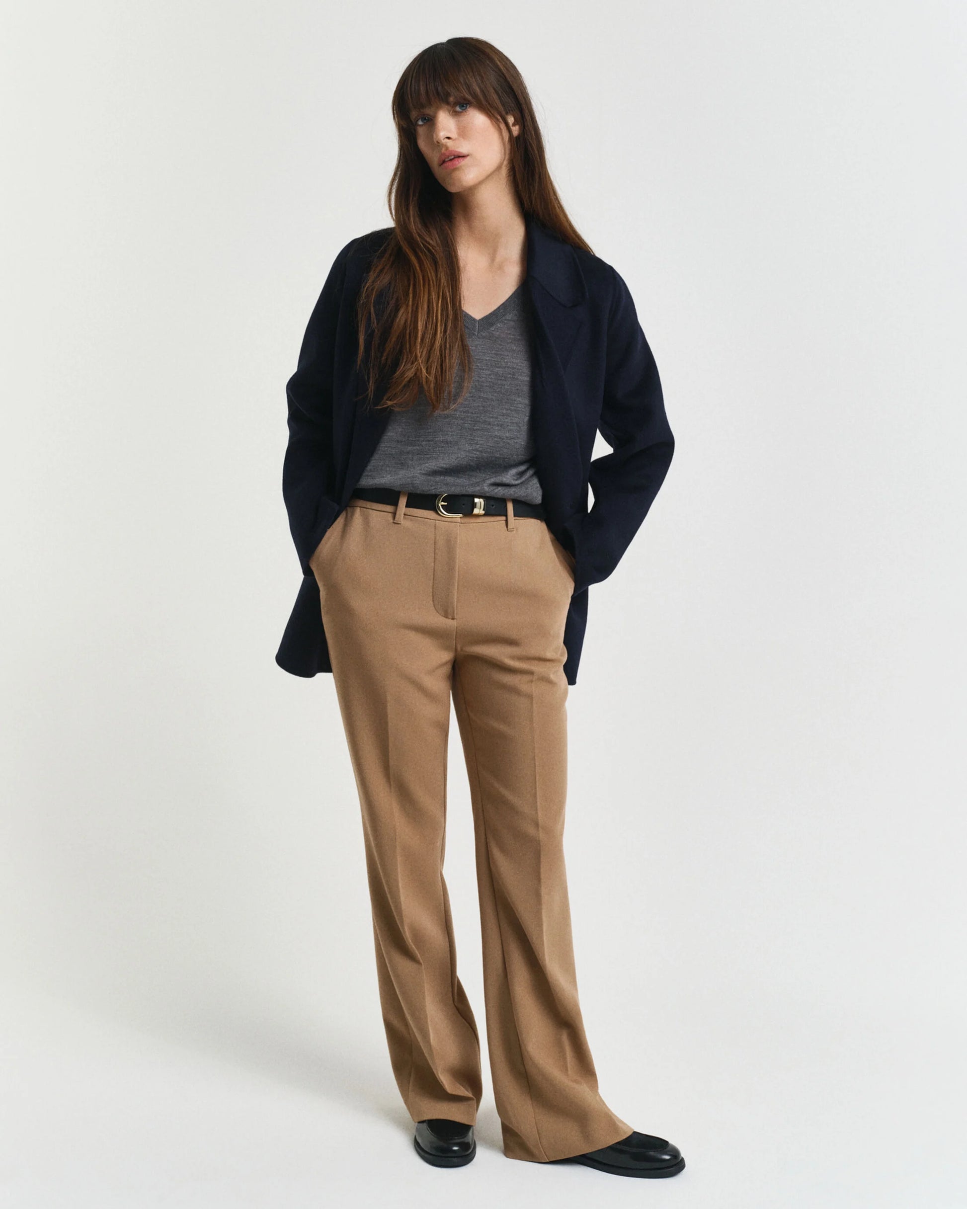 Slim Fit Flared Slacks