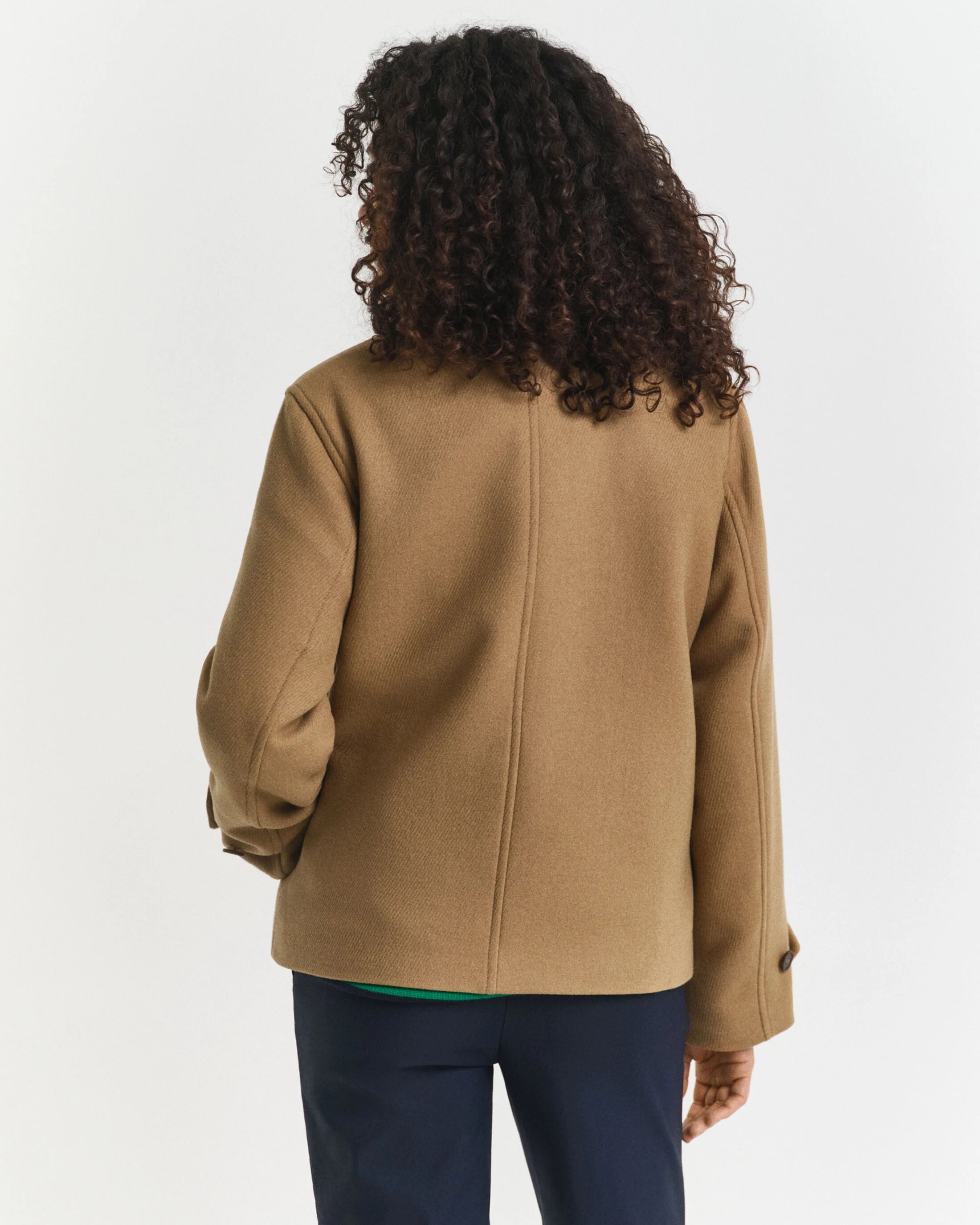 The Camel Wool Blend Short Car Coat