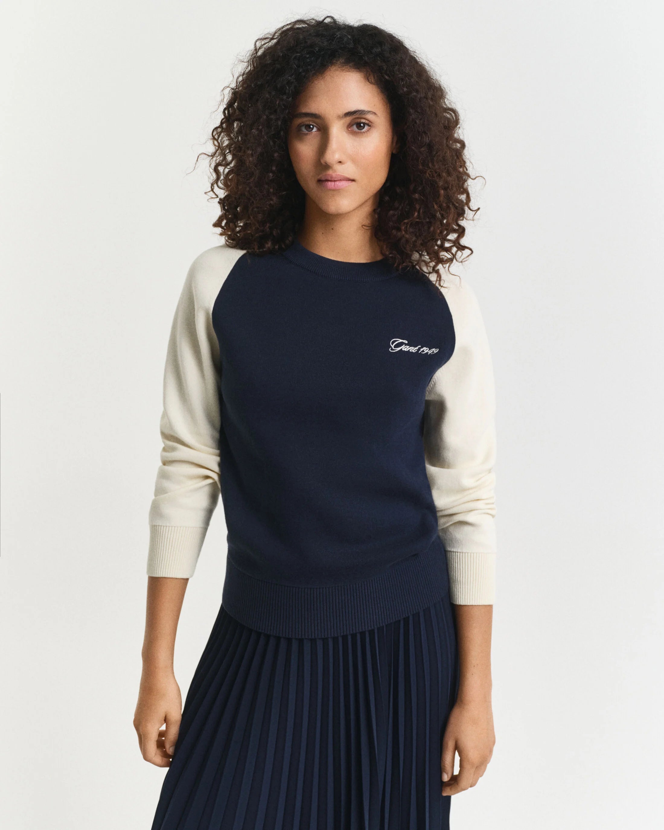 The Color Blocked Crew Neck Sweater