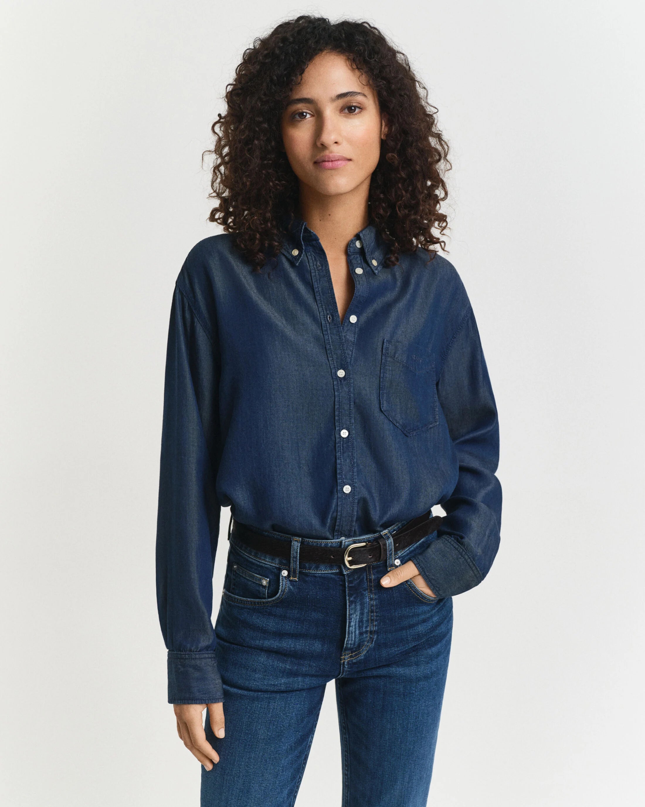 Relaxed Fit Indigo Shirt