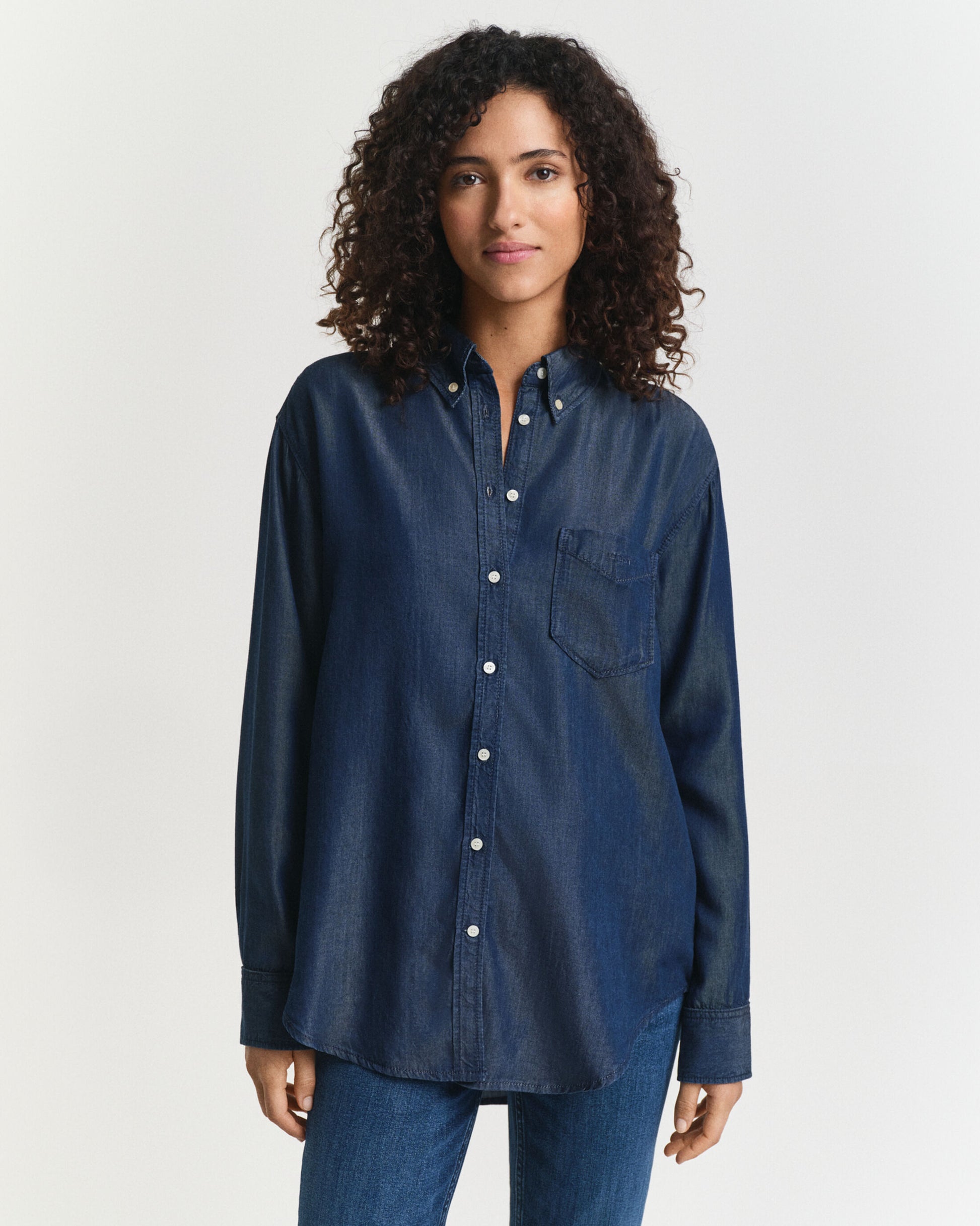 Relaxed Fit Indigo Shirt