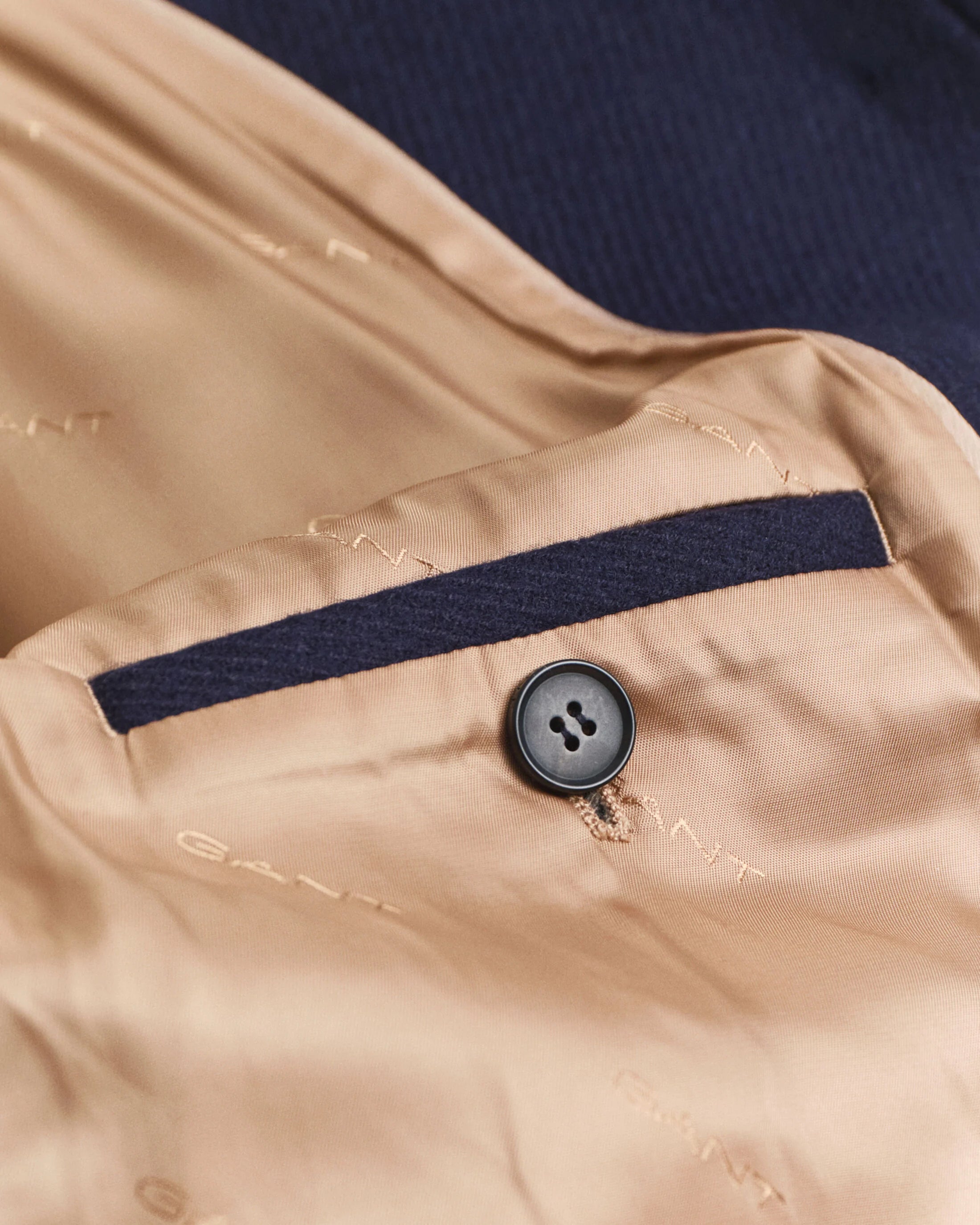 The Navy Wool Blend Short Car Coat