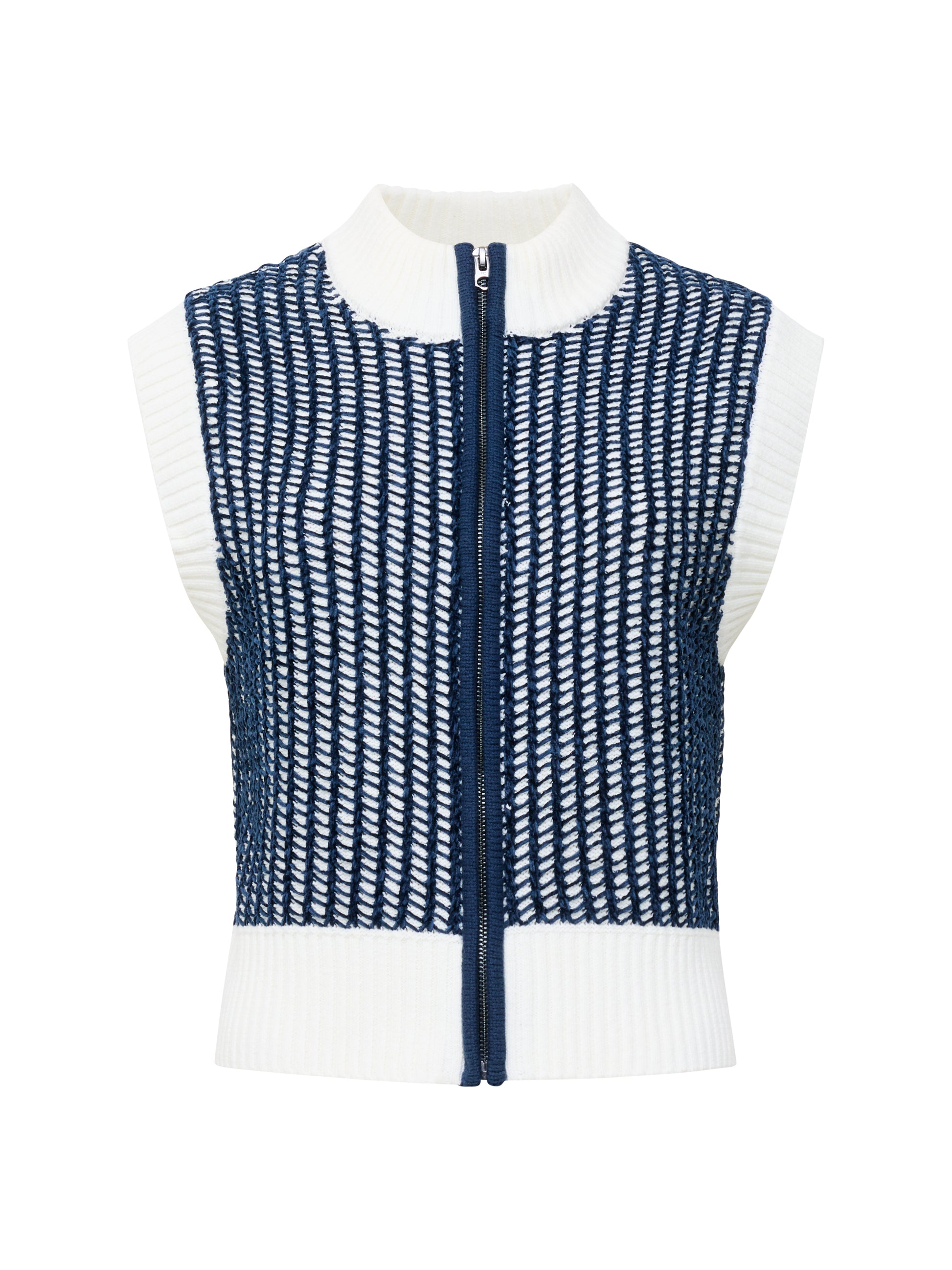 The Klara Crochet Sleeveless Zip