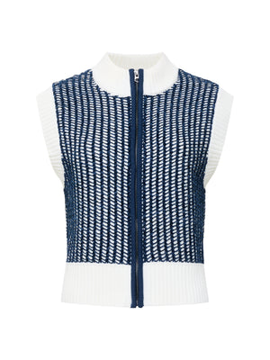 The Klara Crochet Sleeveless Zip