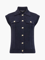 Roland Knit Gold Button Gilet