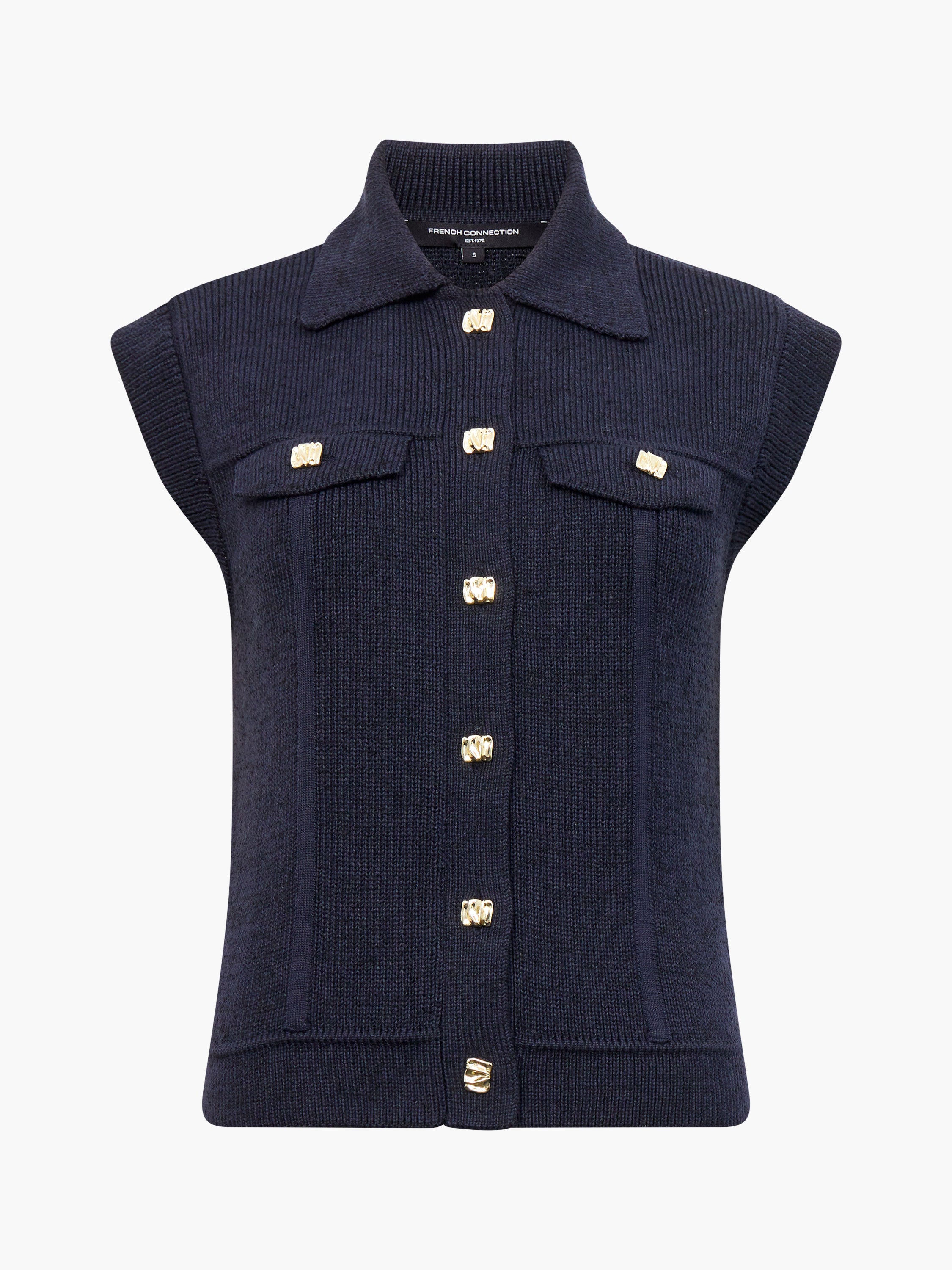 Roland Knit Gold Button Gilet