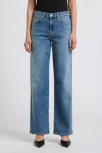 The STOVEPIPE Straight Oceanstone Wide Jeans