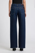 The STOVEPIPE Straight Blue Crest Wide Jeans