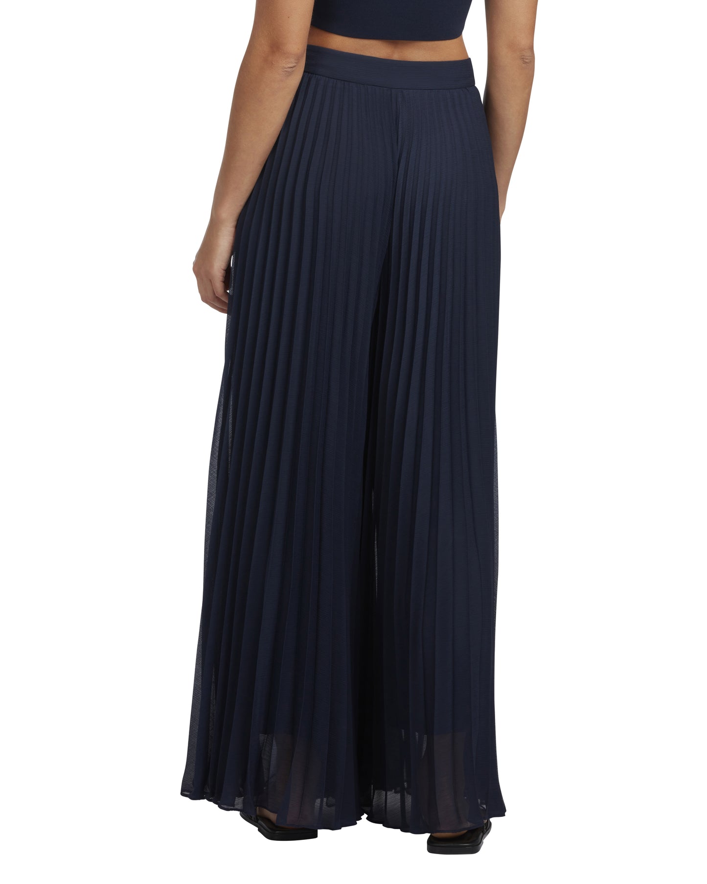 YOSHINO - Wide Leg Pleated Trousers