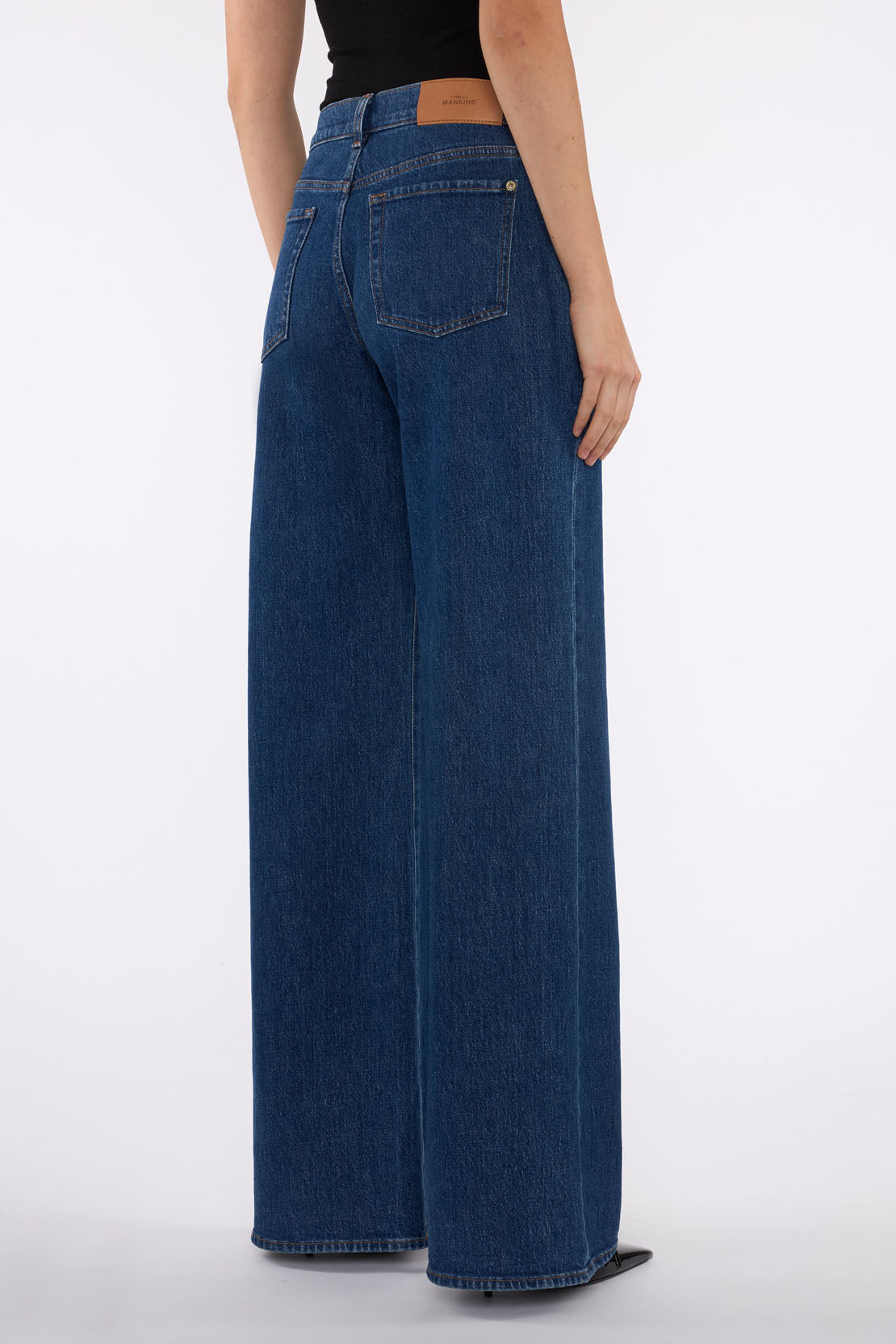 The LOTTA Patch Pocket Seamed Wide Leg Jeans