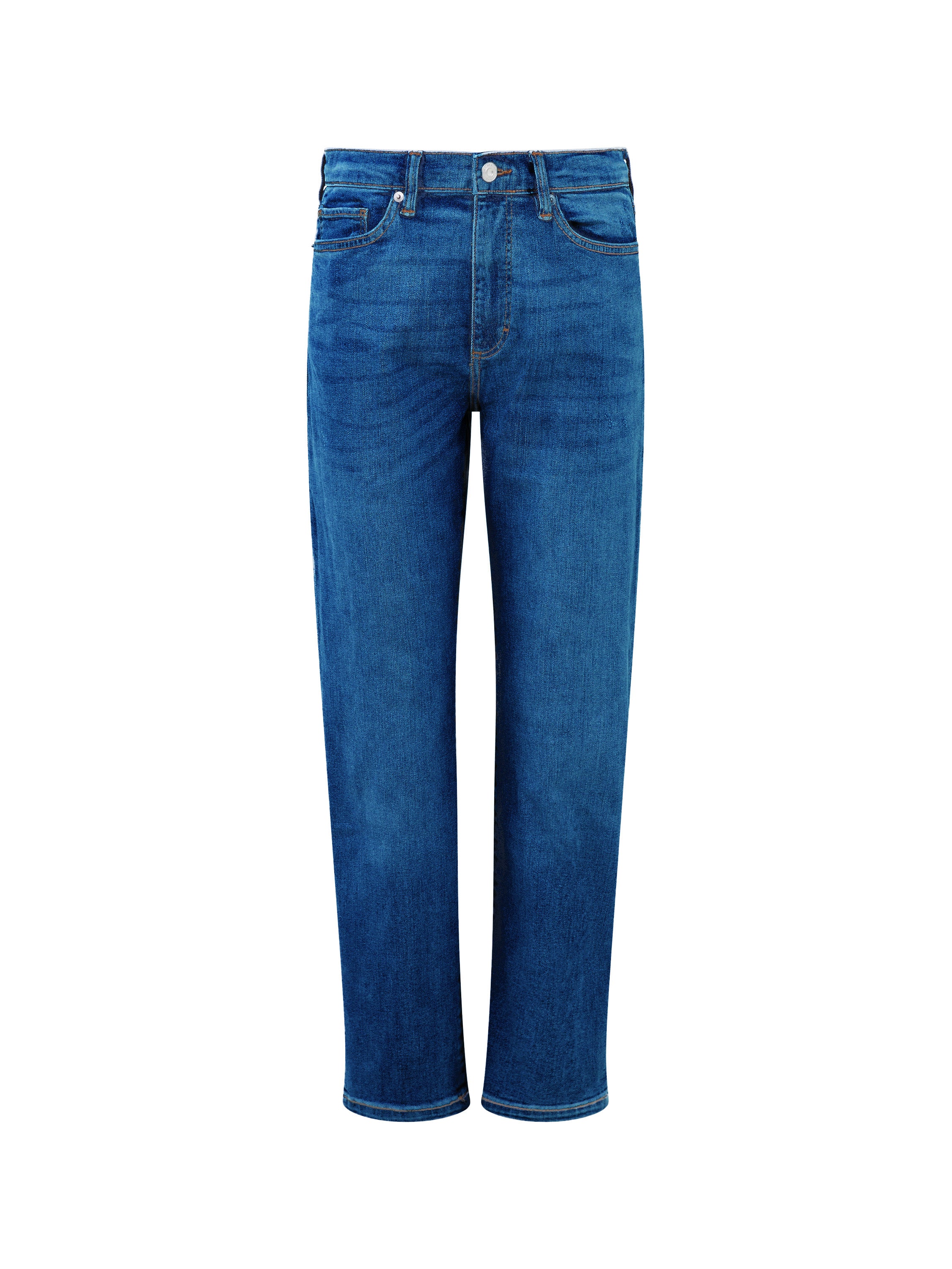 Stretch Denim Cigarette Ankle Grazer Jeans