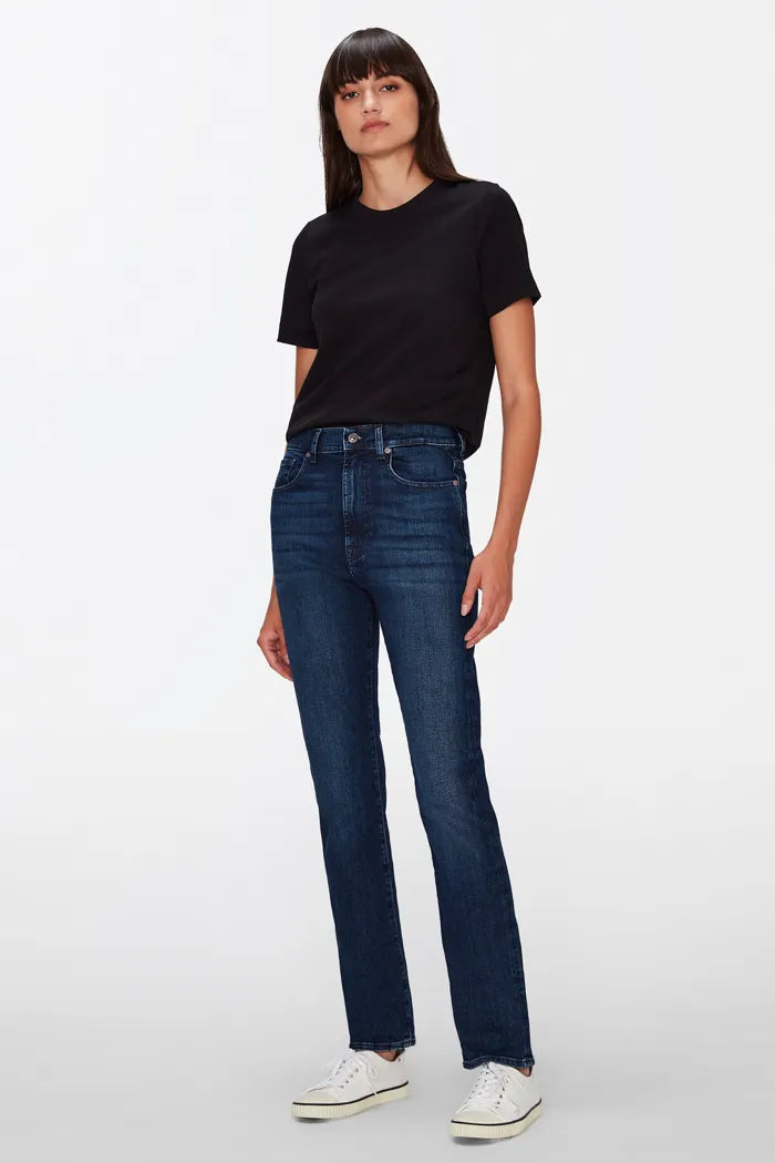 The Easy High Waist Slim Soho Dark Denim Jeans